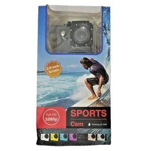 Sports Action Camera 1080P HD Waterproof 30M Underwater Video Cam 2" LCD Black